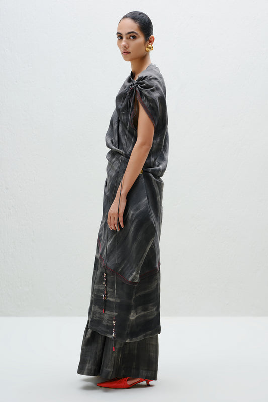 Charcoal Draped Tunic