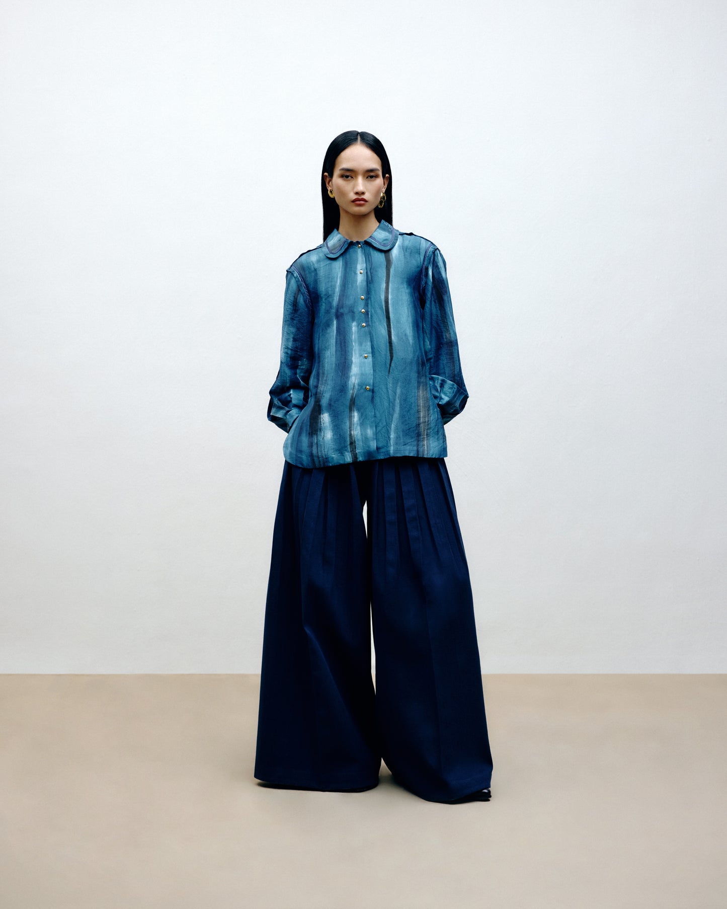 Tricolor Silk Shirt