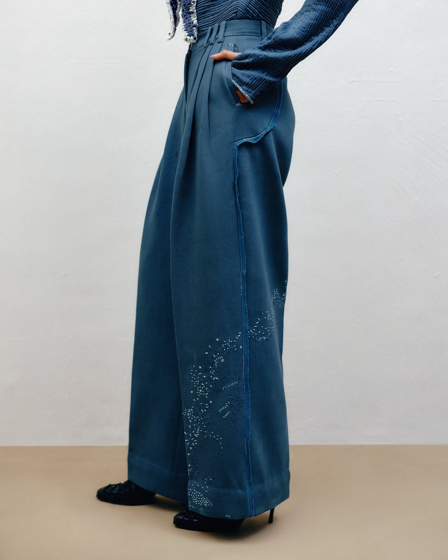 Handwoven Denim Trousers