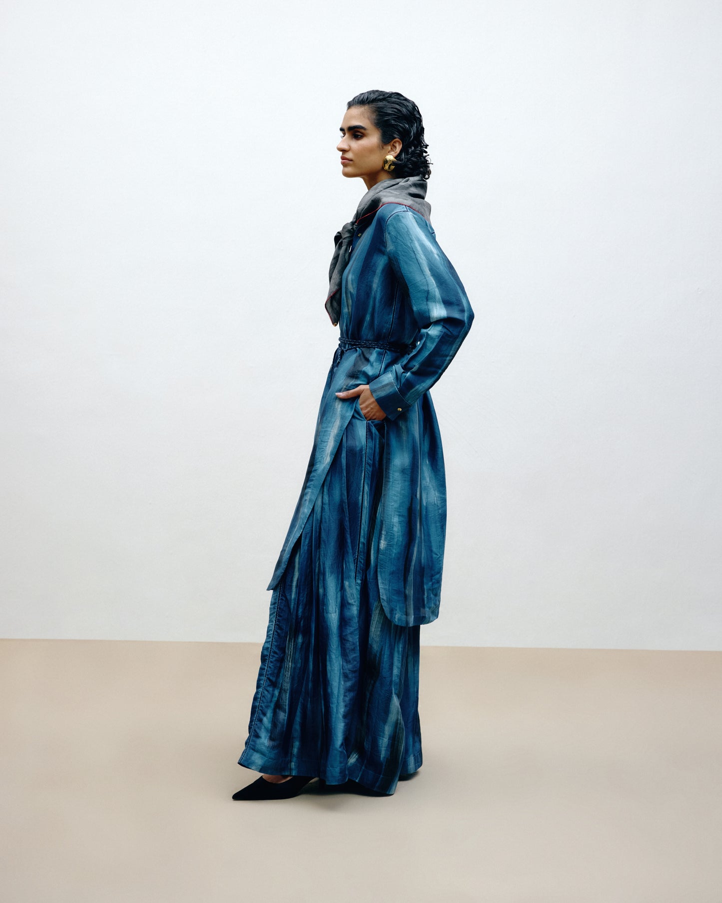 Hand-Painted Silk Trousers
