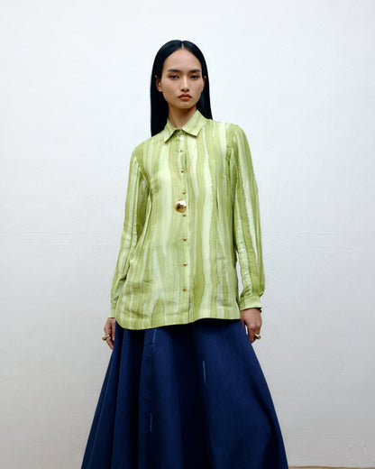 Hand-Painted Silk Shirt