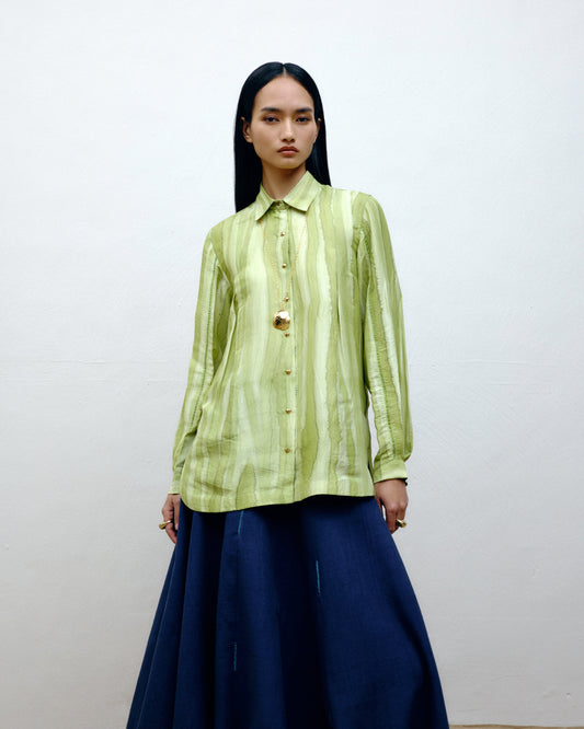 Hand-Painted Silk Shirt