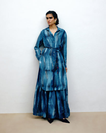Hand-Painted Silk Trousers