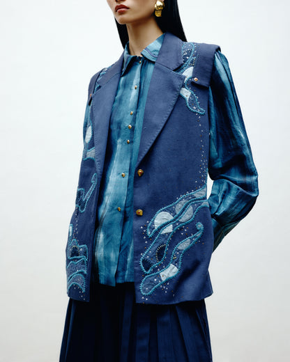 Sleeveless Tailored Jacket