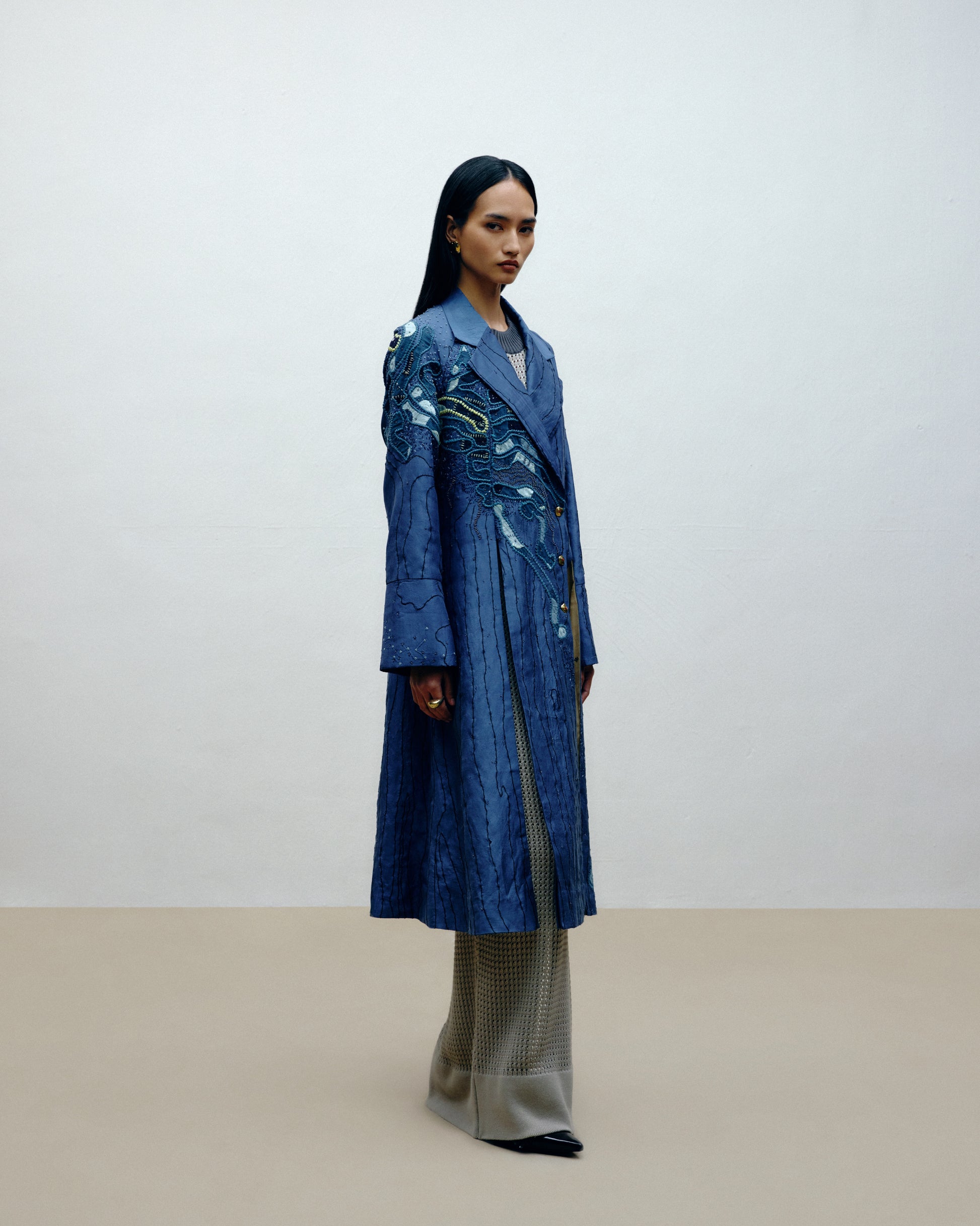 Statement handcrafted silk layering piece for women by Dulari