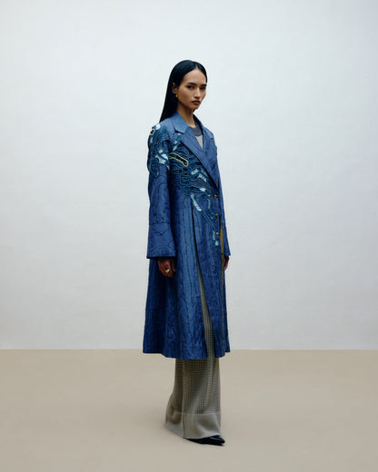 Statement handcrafted silk layering piece for women by Dulari