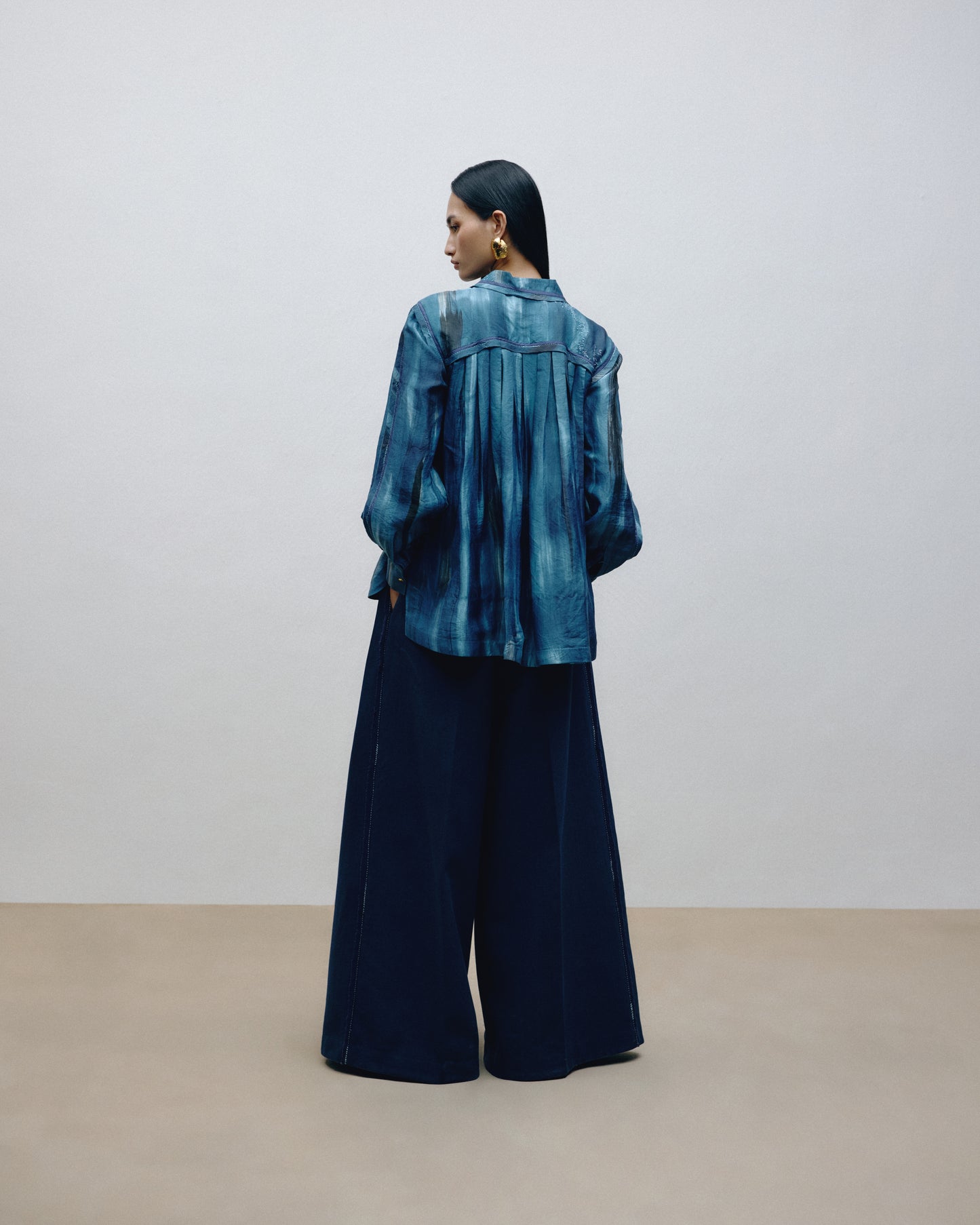 Tricolor Silk Shirt
