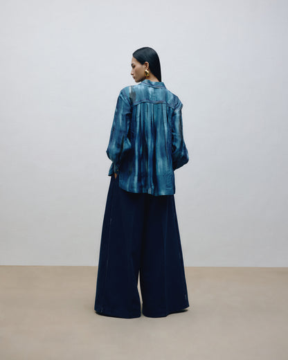 Tricolor Silk Shirt
