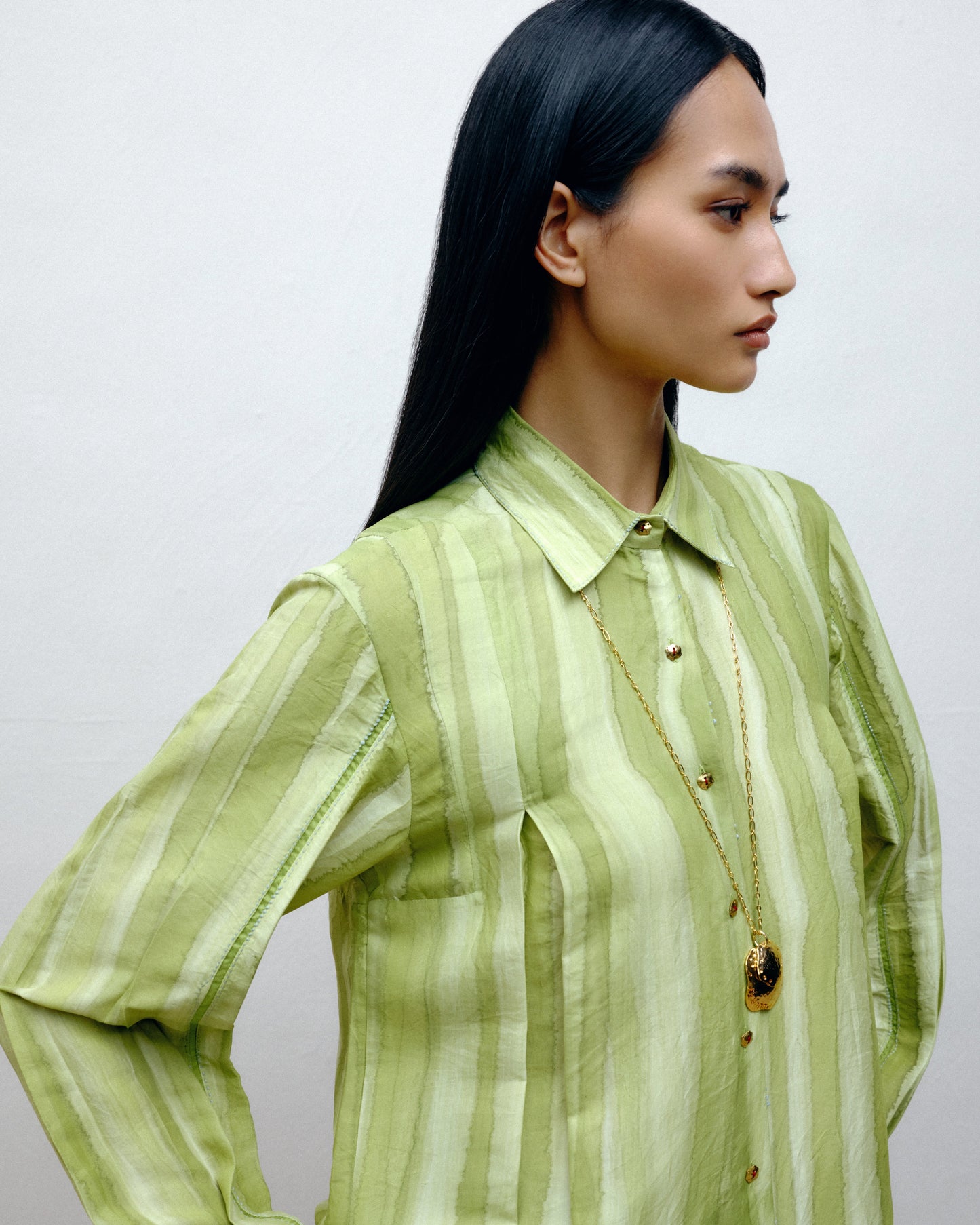 Hand-Painted Silk Shirt