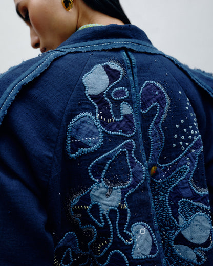 Hand Embroidered Trench Coat