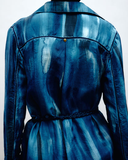 Hand-Painted Silk Long Shirt