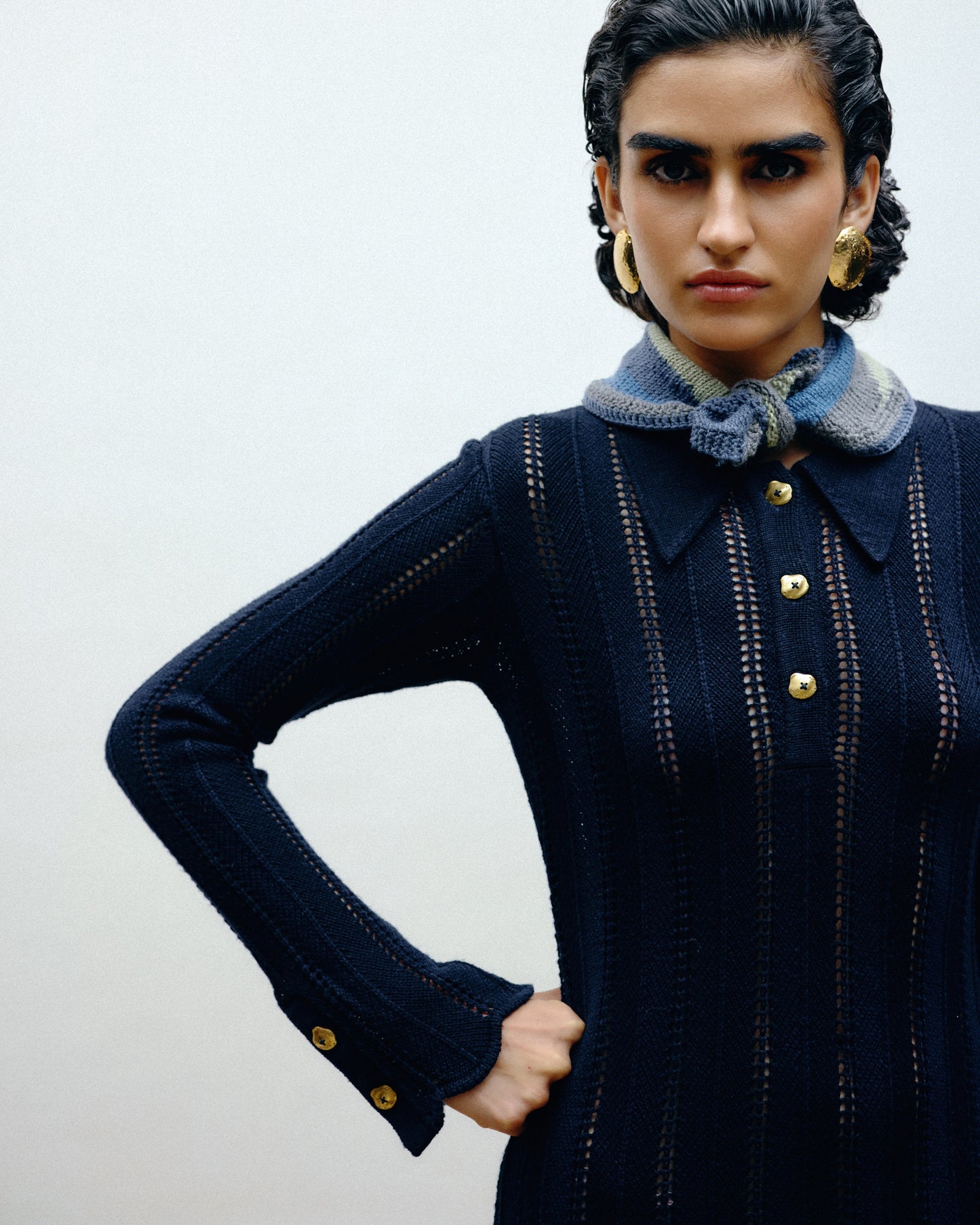 Herringbone Knitted Dress