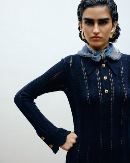 Herringbone Knitted Dress