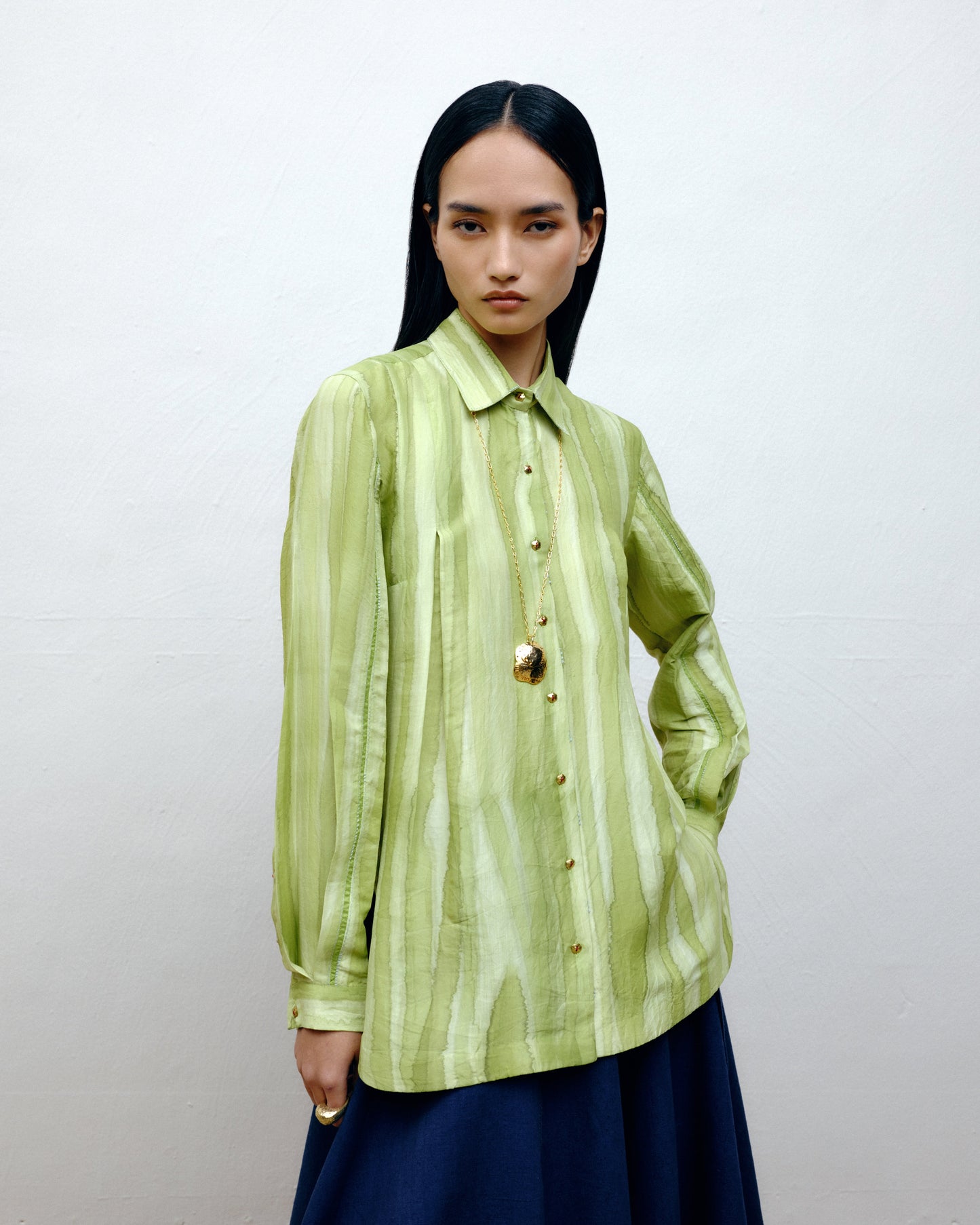 Hand-Painted Silk Shirt