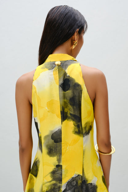 Blotch Halter Dress