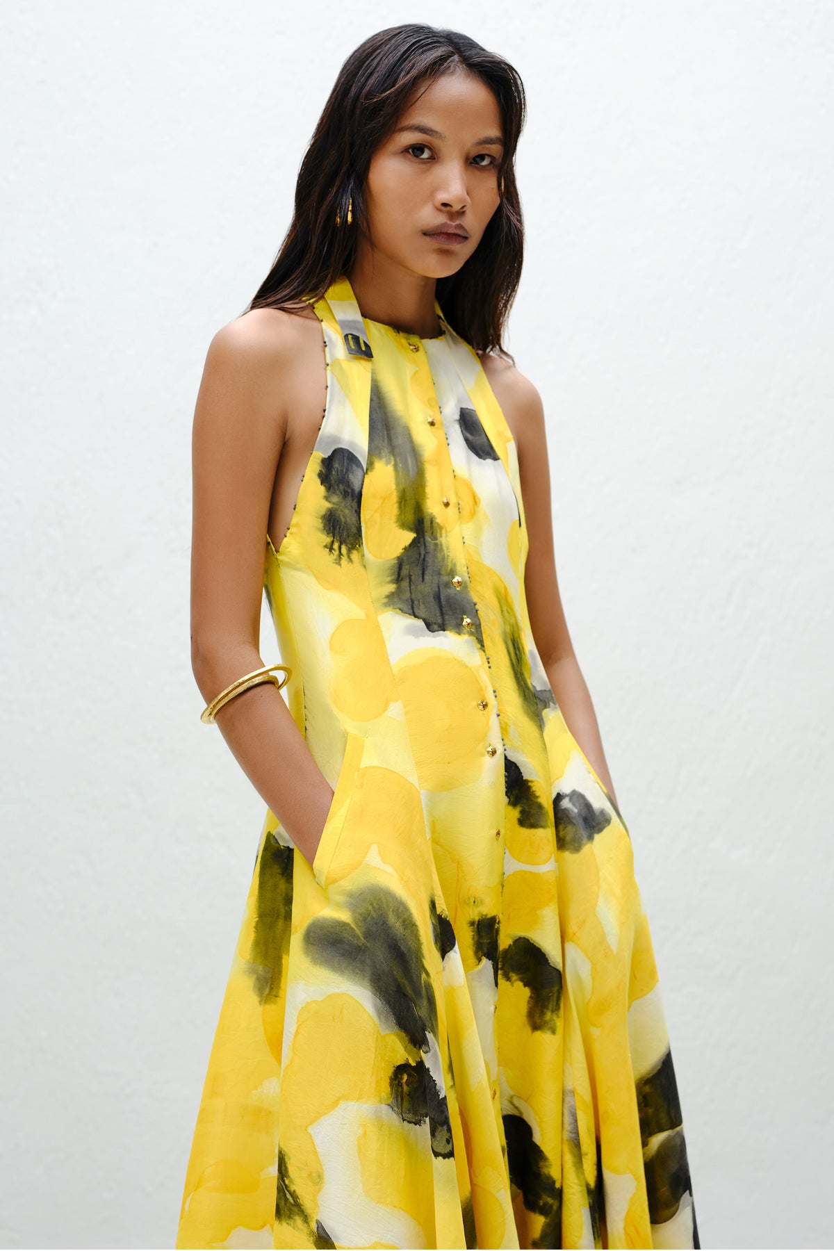 Blotch Halter Dress