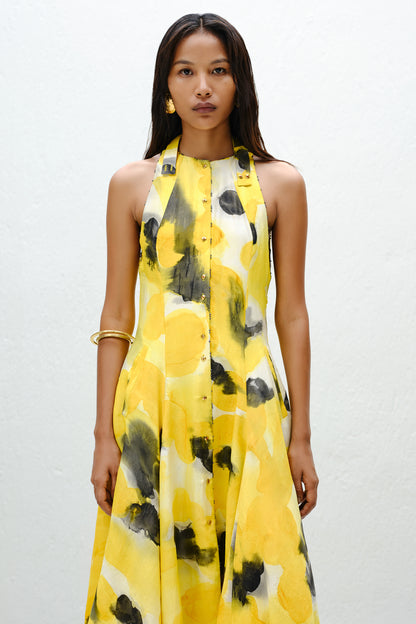 Blotch Halter Dress