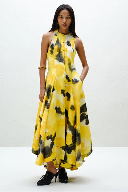 Blotch Halter Dress