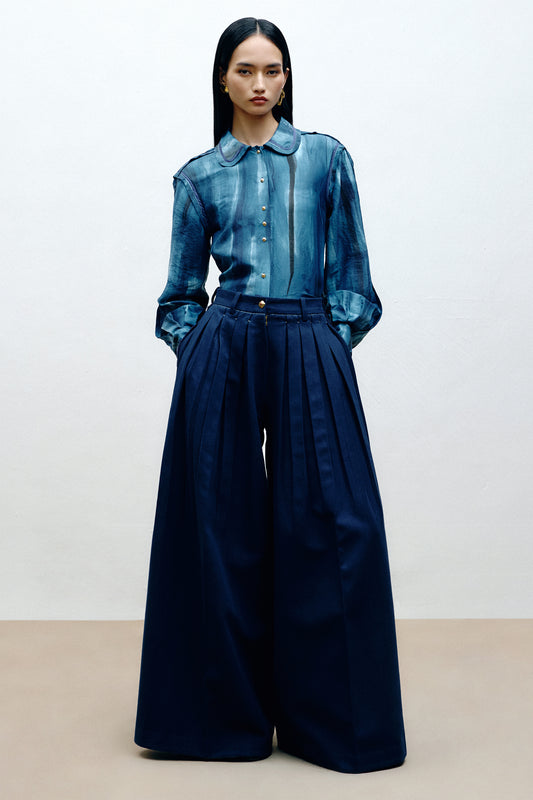 Box Pleated Trousers