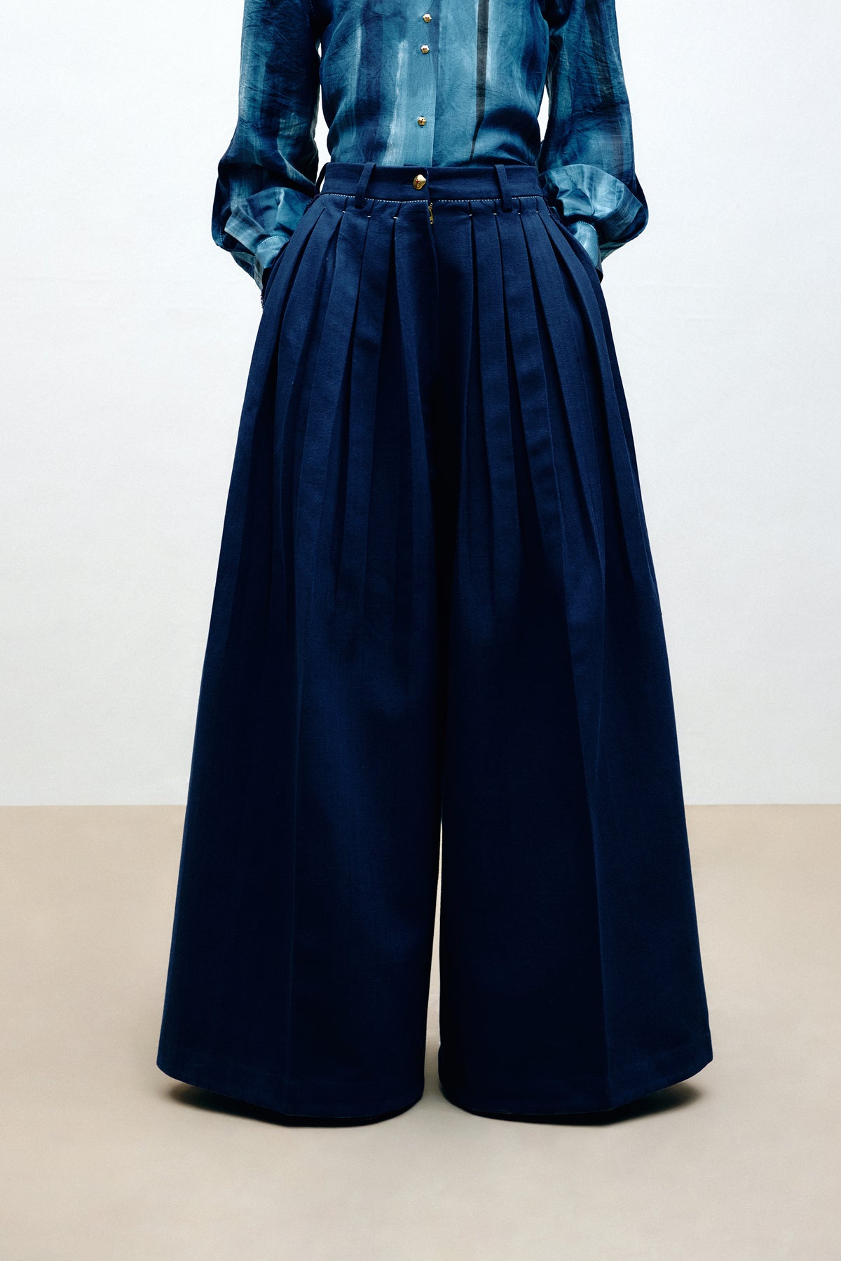 Box Pleated Trousers