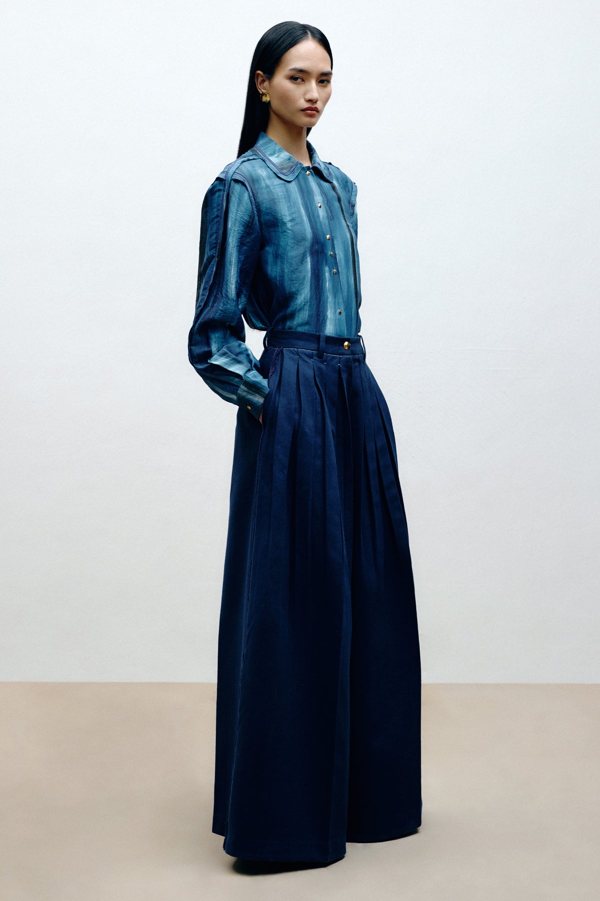 Box Pleated Trousers