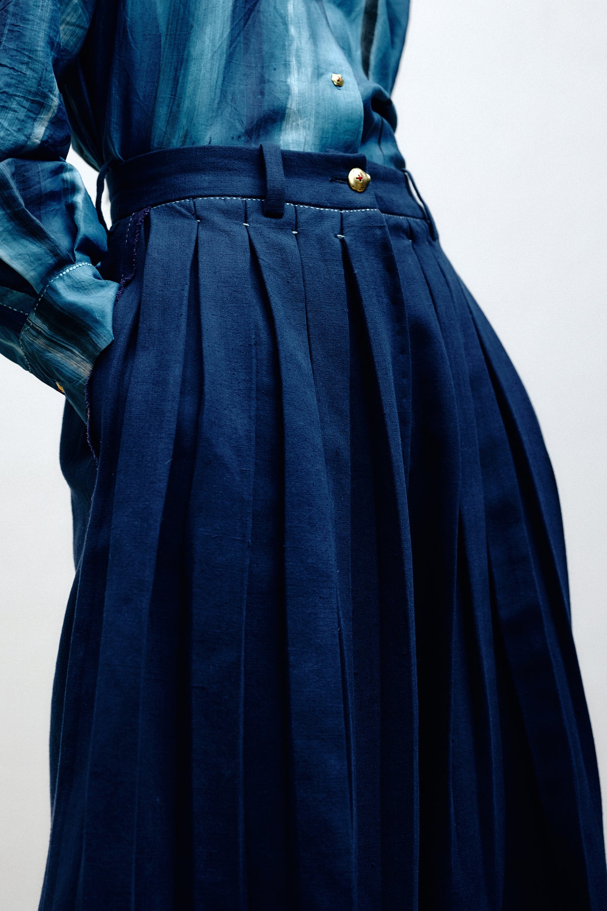 Box Pleated Trousers