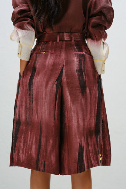 Brown Flowy Culottes