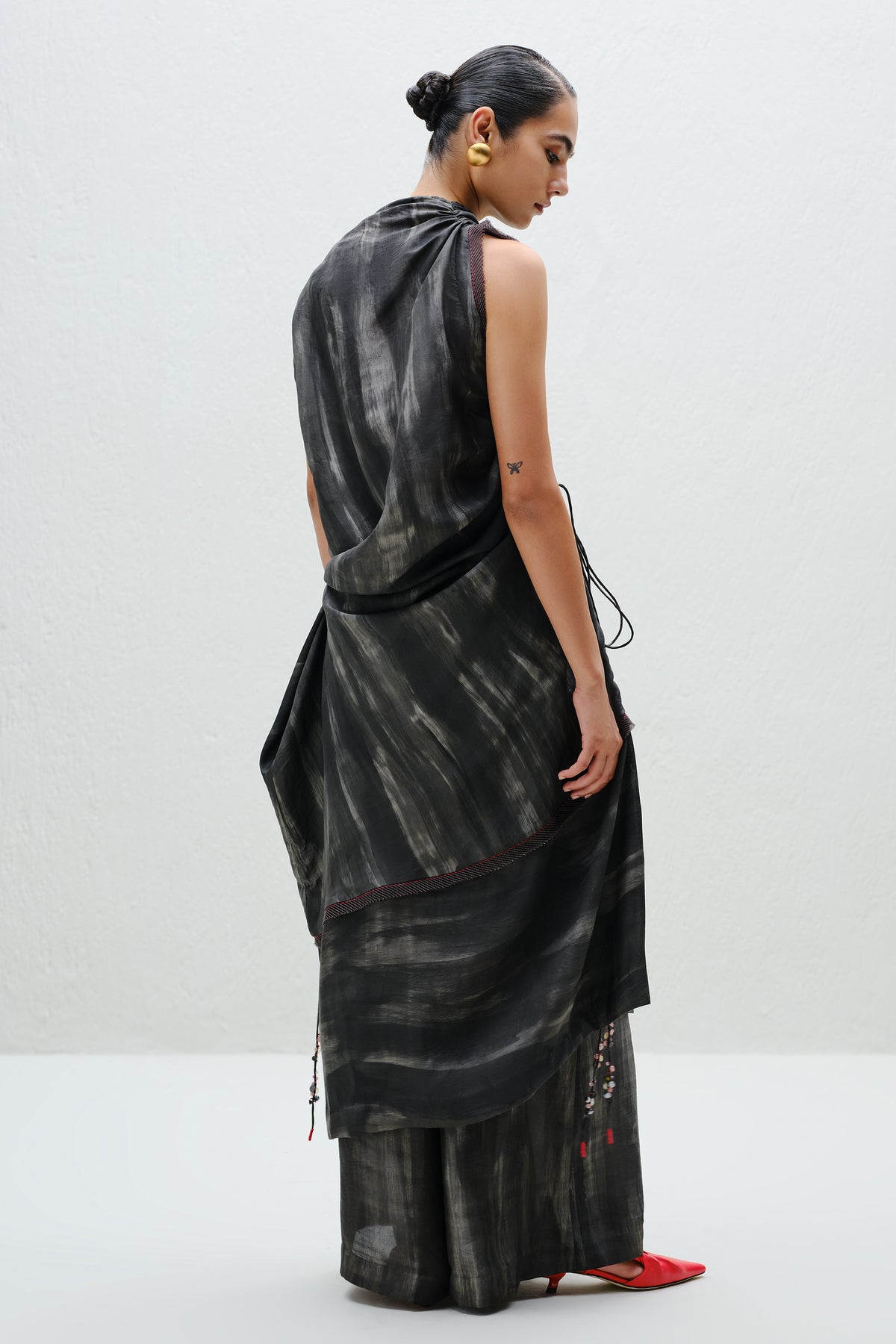 Charcoal Draped Tunic