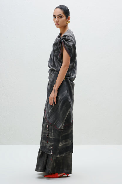 Charcoal Draped Tunic