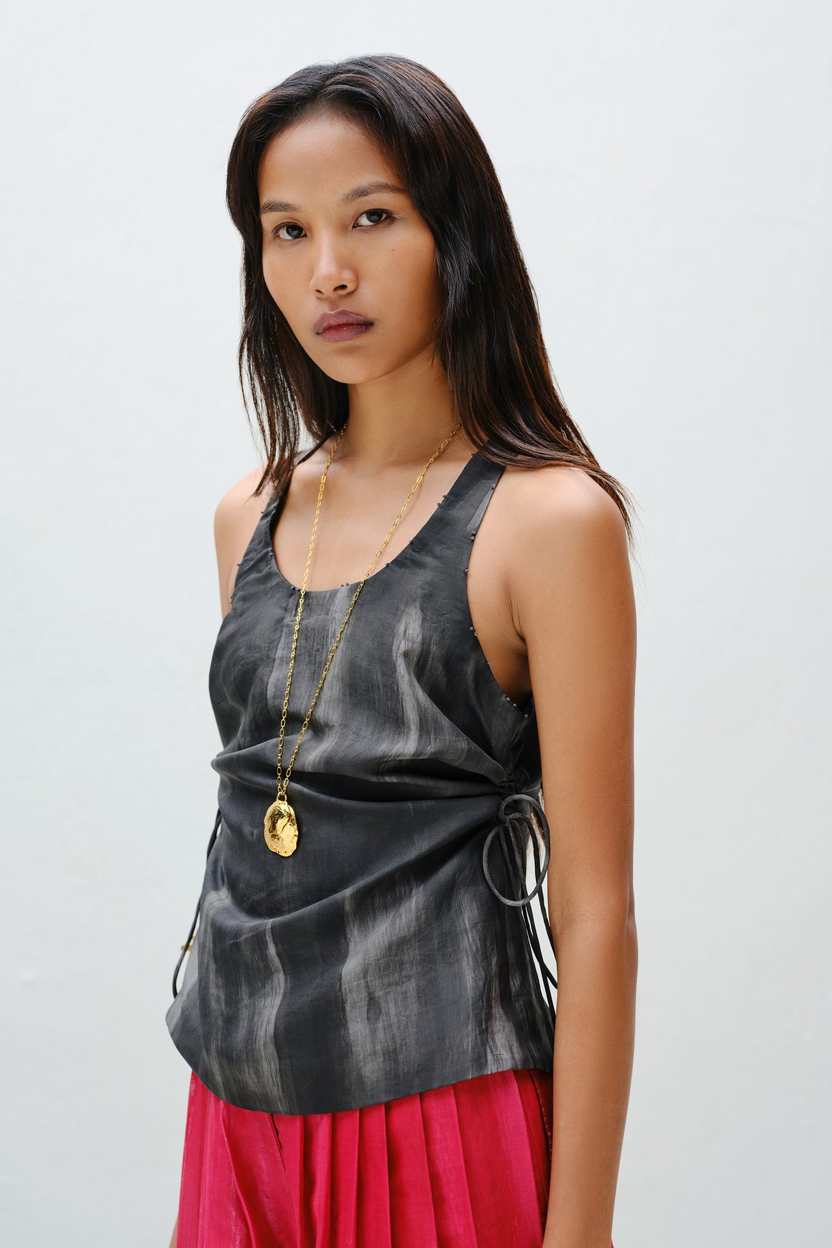 Charcoal Gathered Tunic