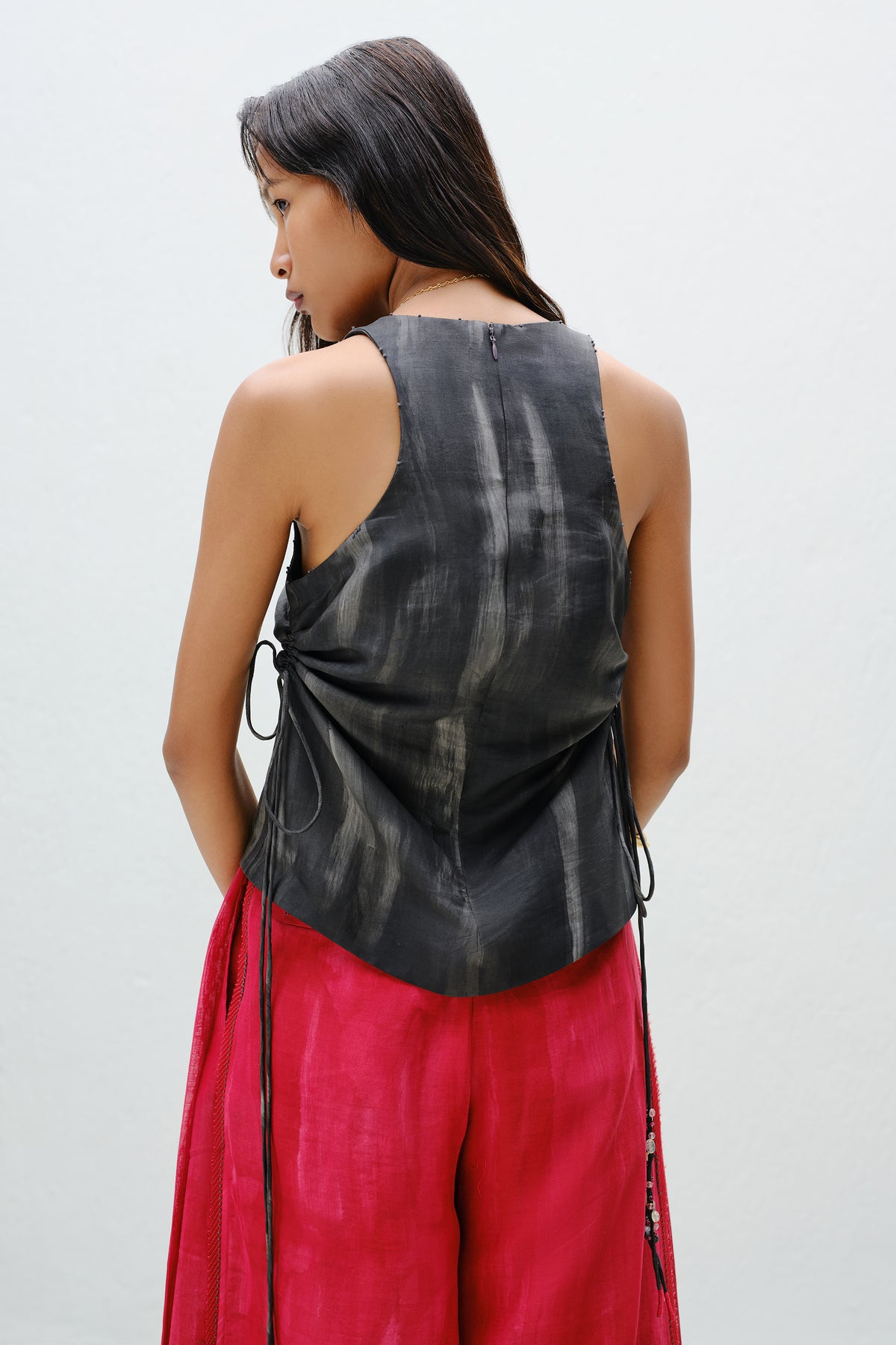 Charcoal Gathered Tunic