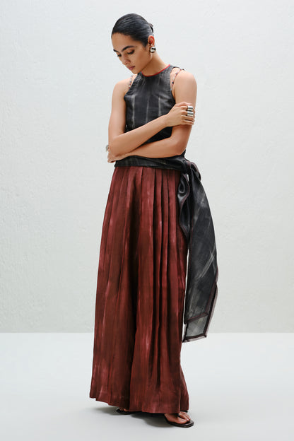 Charcoal Tie Halter Top
