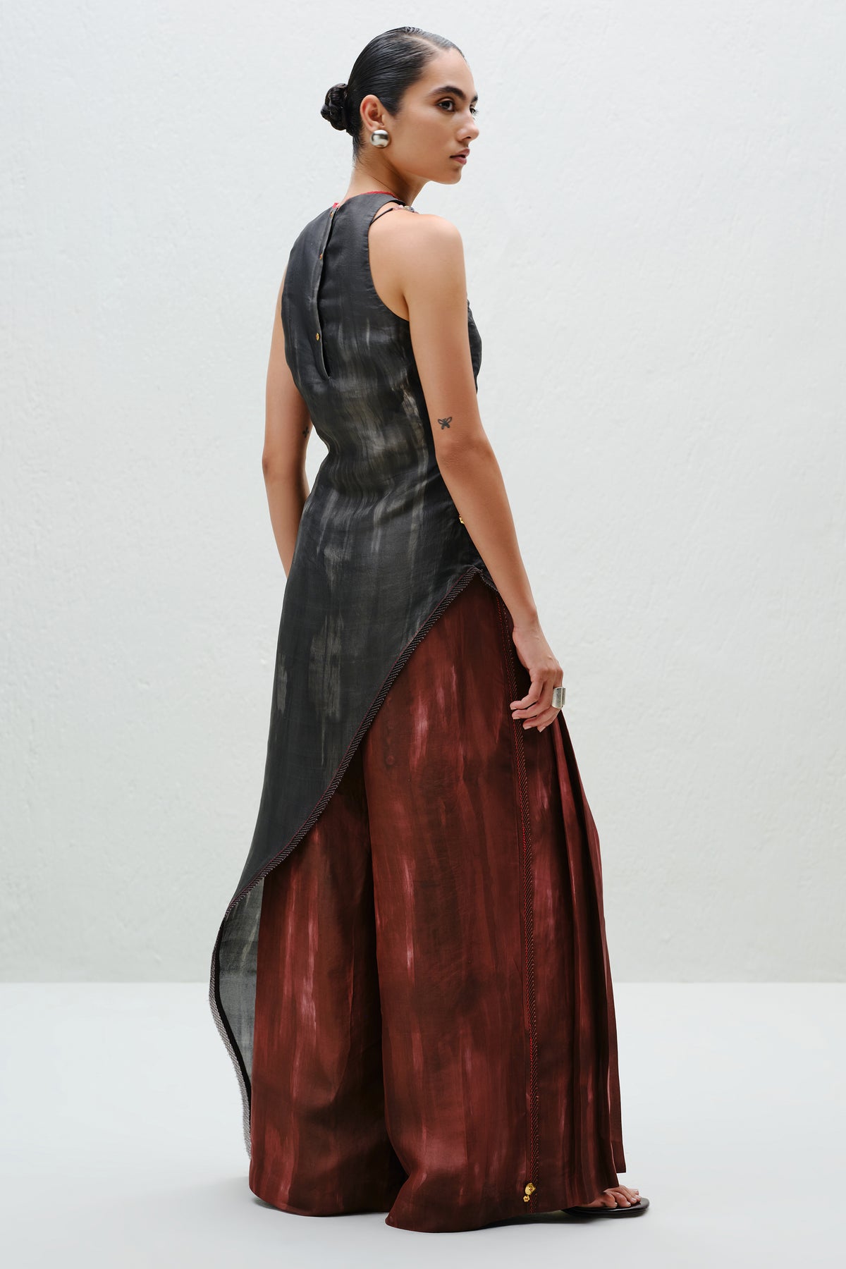 Charcoal Tie Halter Top