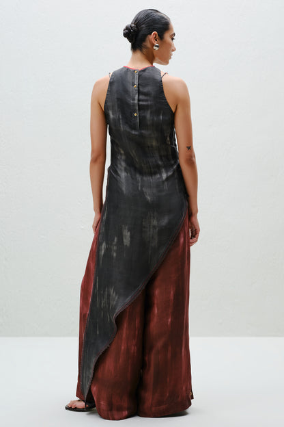 Charcoal Tie Halter Top