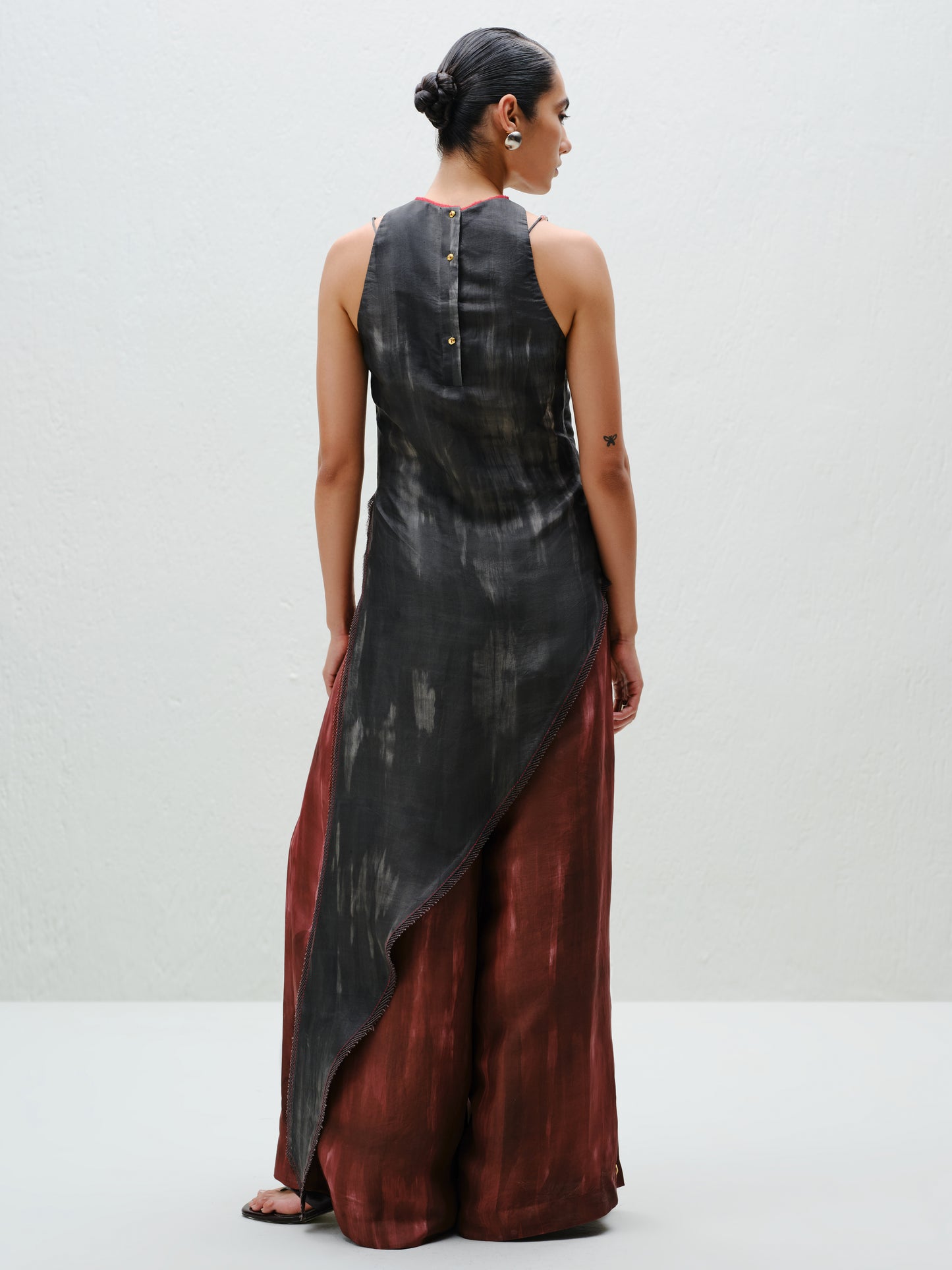 Charcoal Tie Halter Top