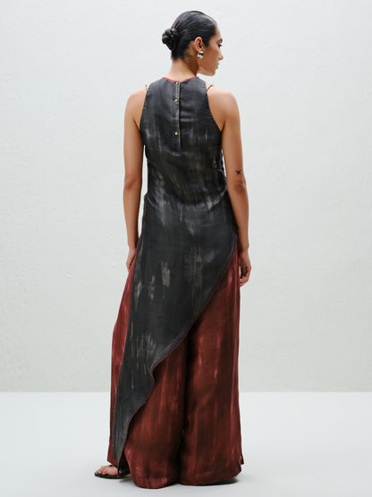 Charcoal Tie Halter Top