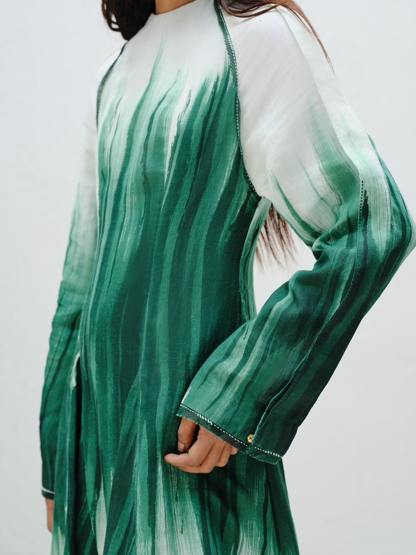 Teal Godet Dress