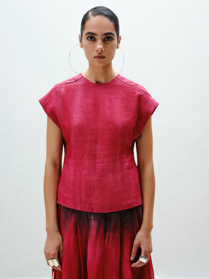 Red Dolman Top