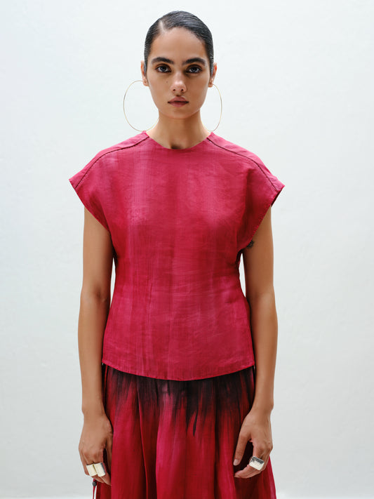 Red Dolman Top