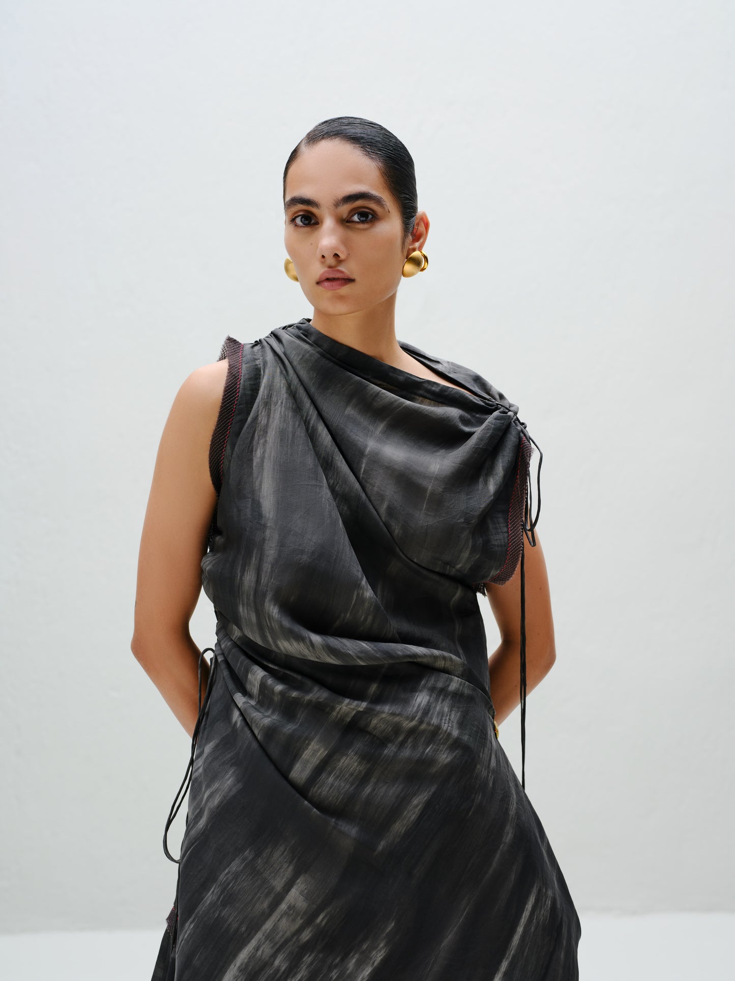 Charcoal Draped Tunic