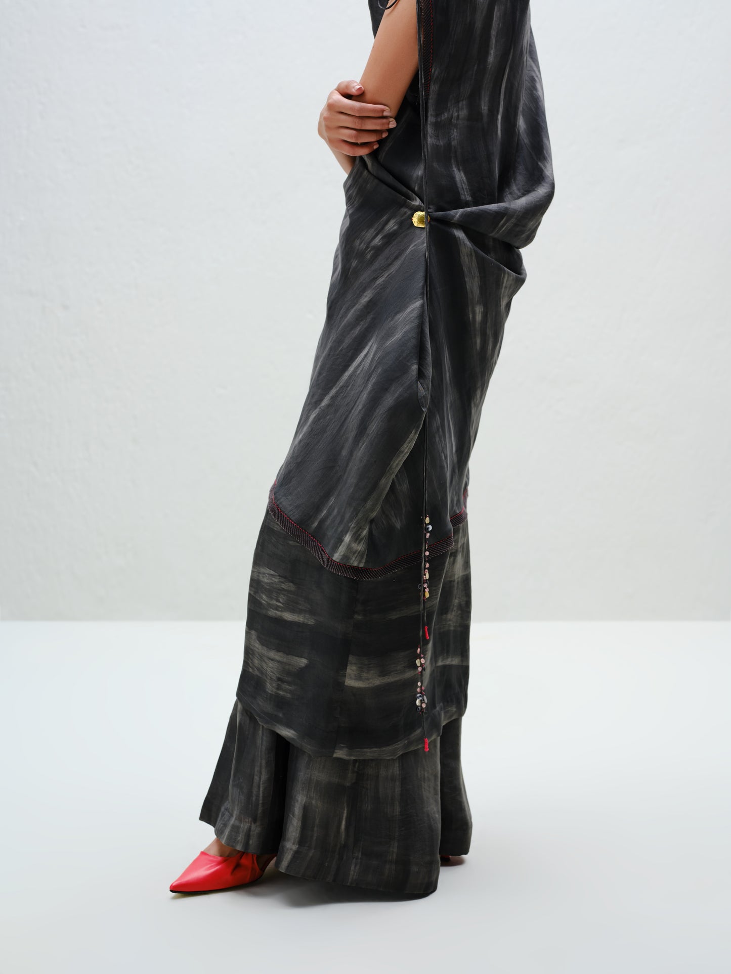 Charcoal Draped Tunic
