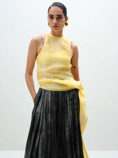 Ecru Tie Halter Top