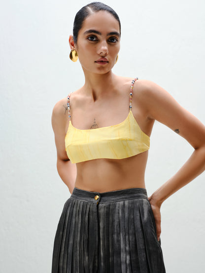 Ecru Tie Halter Top