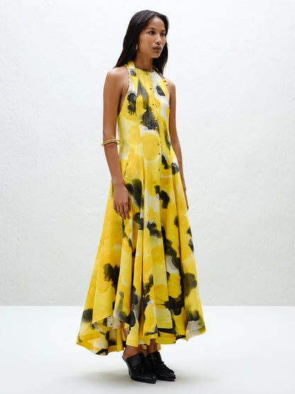 Blotch Halter Dress