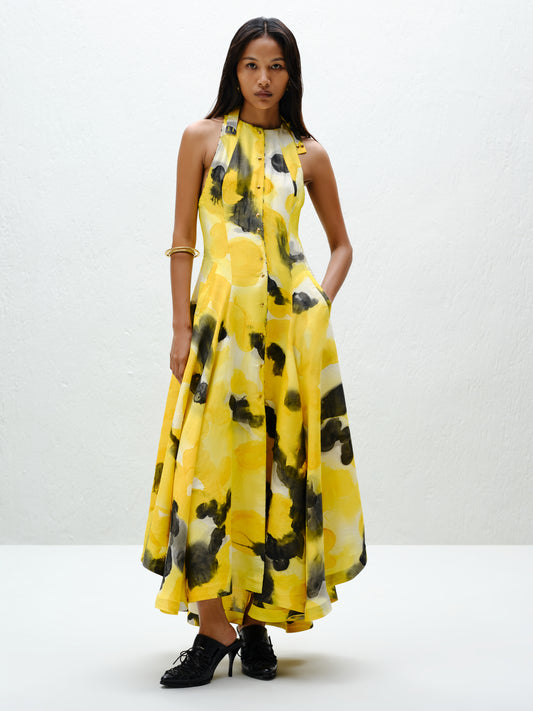 Blotch Halter Dress