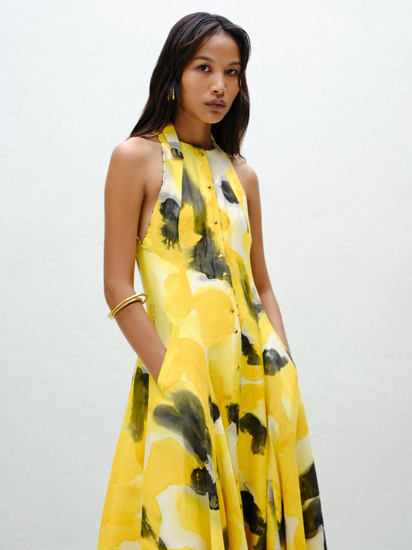 Blotch Halter Dress