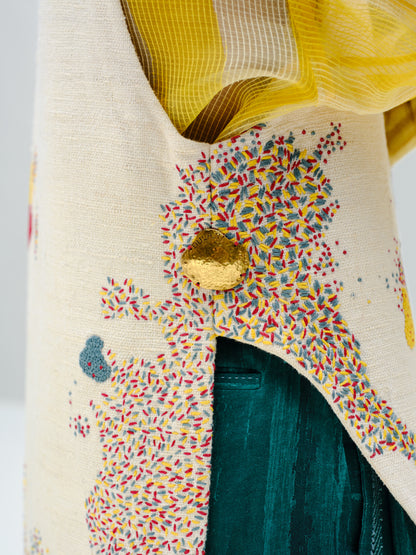 Embroidered Sleeveless Vest