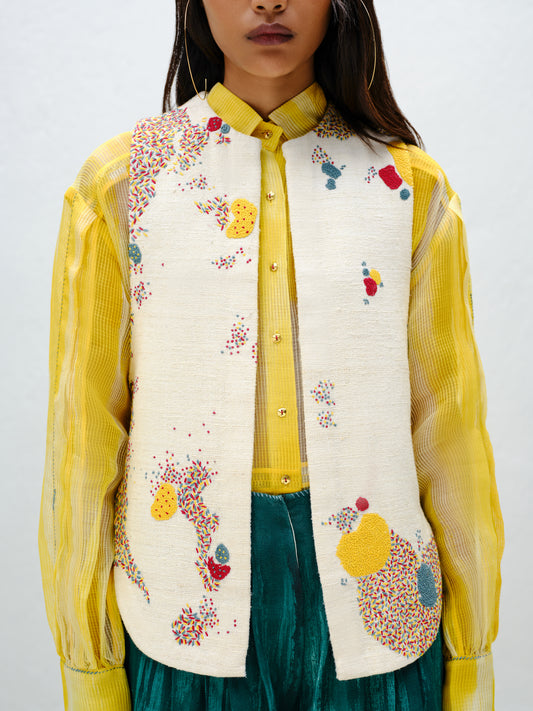 Embroidered Sleeveless Vest