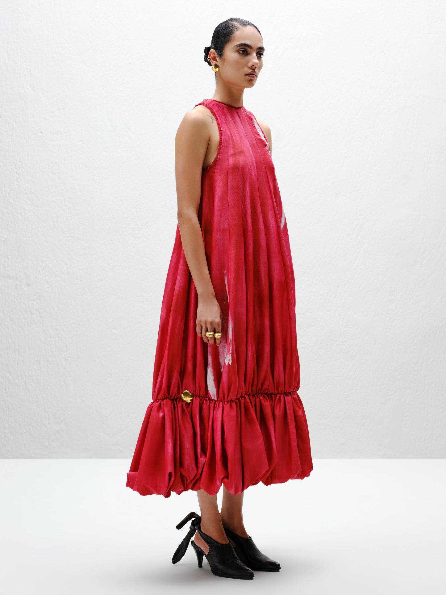 Hand-Painted Red Balloon Dress