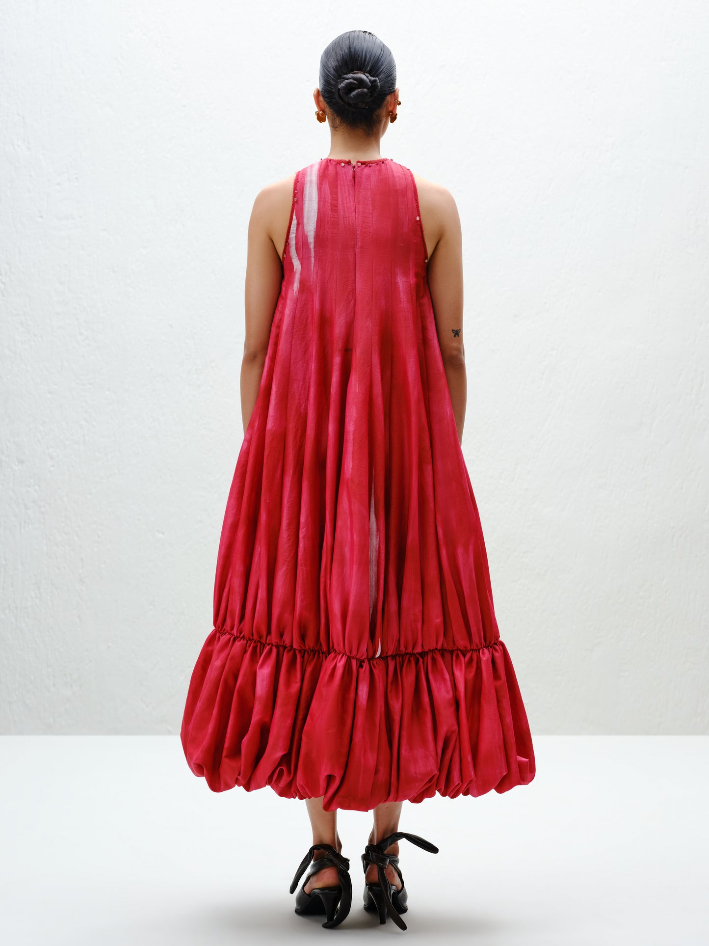 Hand-Painted Red Balloon Dress